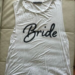 White 'Bride' Sleeveless Top